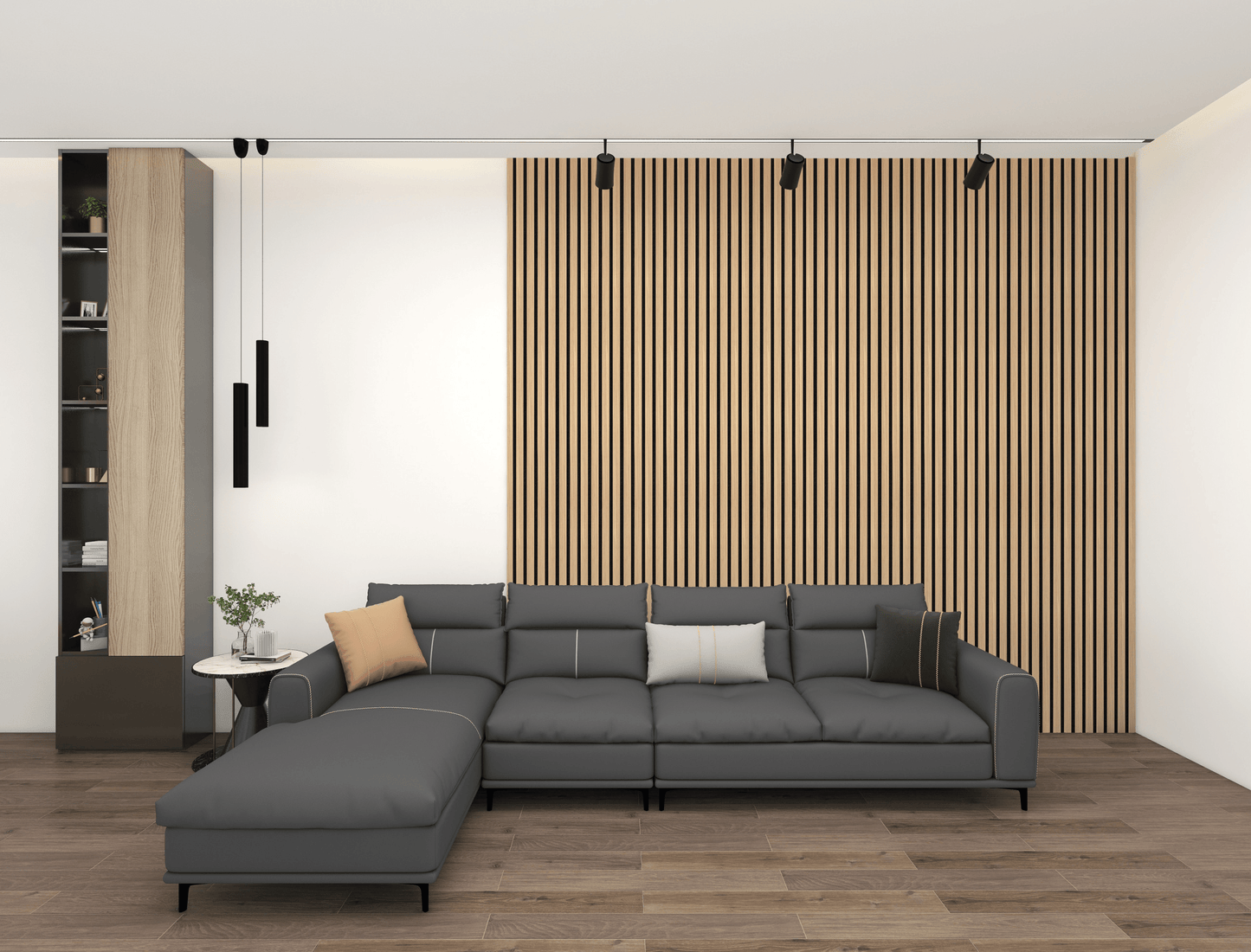 Acoustica Wood Slat Wall Panels | 94.5” x 5” | 3.28 sqft. | Wall Soundproof Panels