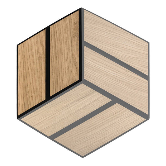 Diamond Wood Veneer Slat Wall Panels | Acoustica Collection | 11" X 9.5" | 0.73 sqft. | Wall sound-damping Panels