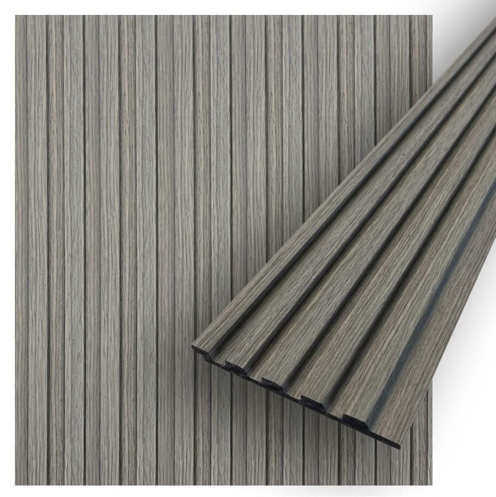 VITA Collection | Faux Wood Panels | Waterproof Slat Panel | 114" l x 4.8" w | 3.8 sqft.